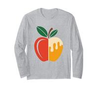 Apple Honey Dip Repeat Rosh Hashanah Yom Kippur Hanukkah Maglia a Manica