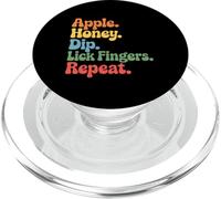 Apple Honey Dip Repeat Rosh Hashanah Yom Kippur Hanukkah PopSockets PopGrip per MagSafe