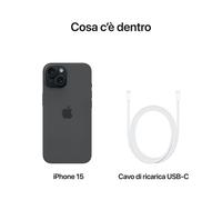 Apple iPhone 15 15,5 cm (6.1") Doppia SIM iOS 17 5G USB tipo-C 128 GB Nero