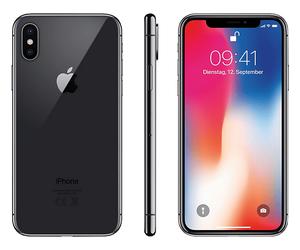 APPLE iPhone X, 256 GB, Grigio