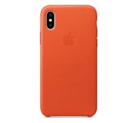 Apple iPhone X Custodia In Vera Pelle Arancione - Nuova
