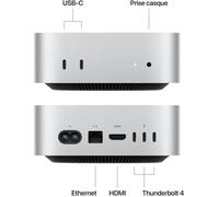 Apple - Mac mini (2024) Chip Apple M4 - 16 GB di RAM - 256 GB di memoria SSD - CPU a 10 core GPU a 10 core - Argento