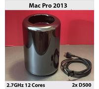 Apple Mac Pro 2013 2.7GHz 12-Core Dual AMD D500 128GB RAM 1TB PCIe SSD