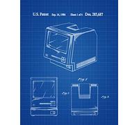Apple Macintosh Patent 1986 Apple Computer Apple Decor Computer Wall Art Geek Wall Art Poster Geek Computer Poster Design Stampe #WB009 (5 x 7 cm, Blueprint)