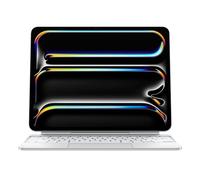 Apple Magic Keyboard per iPad Pro 13'' (M4), comodissima per scrivere e con trackpad integrato, tasti funzione, Svedese - Bianco