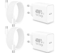 Apple MFi - Caricabatterie per iPhone 17, certificato PD3.0, 40 W, USB C | Rombica Alimentatore di rete USB C, caricatore rapido con cavo di ricarica di tipo C da 2 m, per iPhone 17/17 Pro/17 Pro Max
