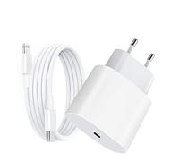 Unique Secure Certificato Apple MFi: caricatore da parete USB C da 20 W con cavo USB C da 1 m da USB C a Lightning 6.6 Feet USB-C PD 3.0 Fast Charger, bianco 001, JBB-778