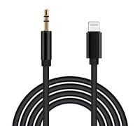 [Apple MFi certificato] Cavo AUX per iPhone, Lightning a 3,5 mm Aux cavo per auto compatibile con iPhone 14/13 12 11 Pro/XS/XR/X 8/iPad/iPod per auto/Home Stereo/cuffie/altoparlante (1M, nero)