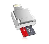 Apple MFi Certified Lightning to Micro SD Card Reader per iPhone, iPad, supporta iOS 13, exFAT & FAT32