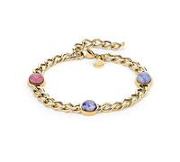 Apple of Eden Bracciale AJ-0072-B-21 IP Gold, 21, Acciaio inossidabile, Pietra naturale