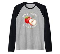 Apple Orchard U Pick Sidro Frutta Biologica Fresca Divertimento Autunno Maglia con Maniche Raglan