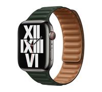 Apple Original Leather Link - Cinturino in pelle Apple Watch - 38mm / 40mm / 41mm - S/M - Sequoia Green - ML7P3ZM/A