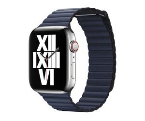 Apple Original Loop - Cinturino a maglie in pelle per Apple Watch 42mm / 44mm / 45mm / 49mm - Medium - Diver Blue - MGXC3ZM/A