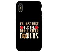 Apple Picking Funny I'm Just Here For The Apple Sidro Donuts Custodia per iPhone X/XS