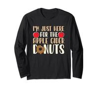 Apple Picking Funny I'm Just Here for The Apple Sidro Donuts Maglia a Manica