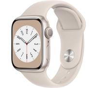 Apple Watch 8 Starlight Alu 45mm White Silicon A2775, Aperto - mai usato