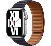 Apple Watch Cinturino In Pelle Leather Link 44mm/45mm/46mm - S/M - Ink