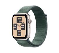 Apple Watch SE (2ª gen.) GPS 44 mm Smartwatch con cassa in alluminio Galassia e cinturino Sport Loop Verde lago. Tracker per fitness e sonno, app Battito, Rilevamento incidenti, Carbon Neutral