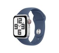 APPLE Watch SE 4G LTE GPS NFC 40mm OLED Alluminio Argento Cinturino Blu M/L Resistenza acqua 50m