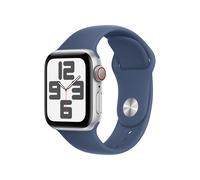 Apple Watch SE GPS + Cellular 40mm Cassa in Alluminio Color Argento con Denim Sport Band - M/L Apple