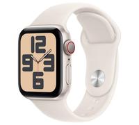 Apple Watch SE GPS + Cellular 40mm OLED Alluminio Beige Cinturino Blu M/L Resistente all'acqua 50m Frequenza Cardiaca Sonno SOS