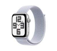 Apple Watch SE GPS 44mm Cassa in Alluminio Color Argento con Blu tempesta Sport Loop