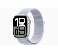 Apple Watch Serie 10 GPS 42mm Cassa ARGENTO Cinturino Sport Loop NUVOLA MWWD3
