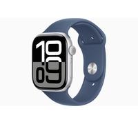 Apple Watch Serie 10 GPS 46mm Cassa ARGENTO Cinturino Sport DENIM