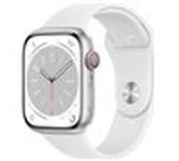 Apple watch serie8 cell 45mm silver aluminium case/white sport band mp4j3ty/a - mp4j3ty/a