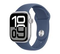 Apple Watch Series 10 GPS 42mm Aluminium Silver Sport Band Denim M/L Smartwatch iOS