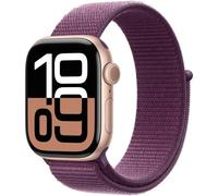 Apple Watch Series 10 GPS 42mm OLED Oro Rosa Correa Ciruela Taglia Unica Resistente all'Acqua IP6X 50m