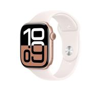 Apple Watch Series 10 GPS 46 mm Smartwatch con cassa in alluminio e cinturino Sport Loop Rosa fard - M/L. Fitness tracker, app ECG, display Retina always-on, Carbon Neutral