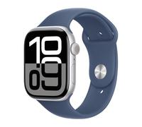 Apple Watch Series 10 GPS 46mm Aluminium Silver Sport Band Denim M/L Smartwatch iOS