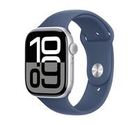 Apple Watch Series 10 GPS 46mm Argento Alluminio Sport Band Denim M/L