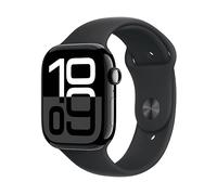 APPLE Watch Series 10 GPS 46mm in alluminio color Jet Black con cinturino Sport nero - M/L