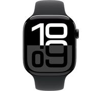 Apple Watch Series 10 GPS 46mm Jet Black Aluminum Case Sport Band S/M - Black EU