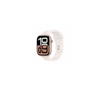 Apple Watch Series 10 GPS 46mm Rose Oro Cassa Alluminio con Cinturino Sport Rosa Fard - M/L
