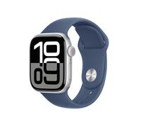 Apple Watch Series 10 GPS + Cellular 42mm Cassa in Alluminio Color Argento con Denim Sport Band - M/L
