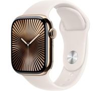 Apple Watch Series 10 GPS + Cellular 42mm con cassa Titanio oro e Starlight Spo