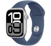 Apple Watch Series 10 GPS + Cellular 42mm OLED Alluminio Argento Cinturino Blu Denim S/M IP6X WR50m ECG SpO2 Sonno SOS