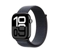 Apple Watch Series 10 GPS + Cellular 46mm Boîtier en Aluminium Noir de Jais avec Boucle Sport Encre Violette