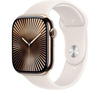 Apple Watch Series 10 GPS + Cellular 46mm con cassa Titanio oro e Starlight Spo