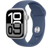 Apple Watch Series 10 GPS + Cellular Argento 42mm con cinturino in gomma blu - Nouvo