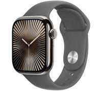 Apple Watch Series 10 GPS + Cellular Cassa in titanio naturale da 42 mm con cinturino Sport grigio pietra - S/M