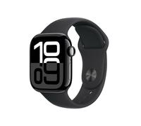 Apple Watch Series 10 Serie 10 GPS 42mm Cassa in Alluminio color Jet Black con Nero Sport Band - M/L Apple