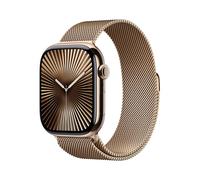 Apple Watch Series 10 Serie 10 GPS + Cellular 46mm Cassa in Titanio color Oro con Loop in maglia milanese Oro - M/L Apple
