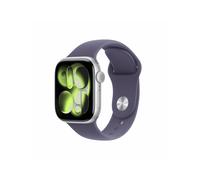 Apple Watch Series 11 GPS, Cassa 42 mm in alluminio color argento con Cinturino Sport viola nebbia - S/M