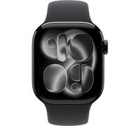 Apple Watch Series 11 GPS 42mm Jet Black Aluminum Case Sport Band S/M - Black EU