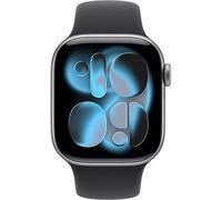 Apple Watch Series 11 GPS 42mm Space Grey Aluminum Case Sport Band M/L - Black E