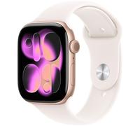 Apple Watch Series 11 GPS 46 mm cassa in alluminio color oro rosa con cinturino Sport rosa cipria M/L
